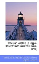 Circular Relative to Pay of Officers and Enlisted Men of Army