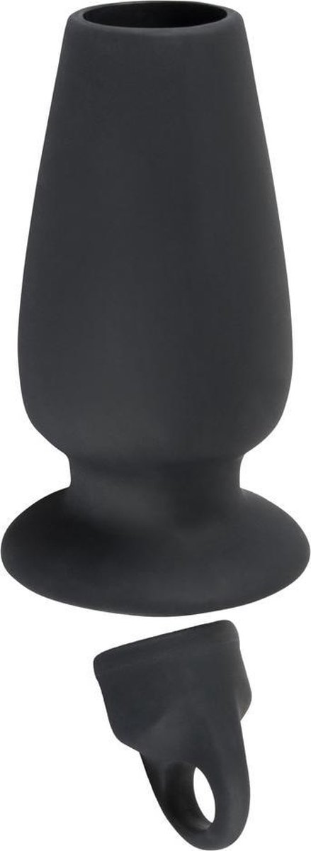 Goedkoopste You2Toys – Speciaal Siliconen Liefdesplug voor Anus met Losse Stop en Open Ontwerp 10 cm - Zwart