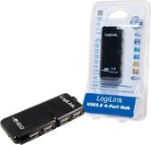 LogiLink UH0001A 4 poorten USB 2.0-hub Grijs