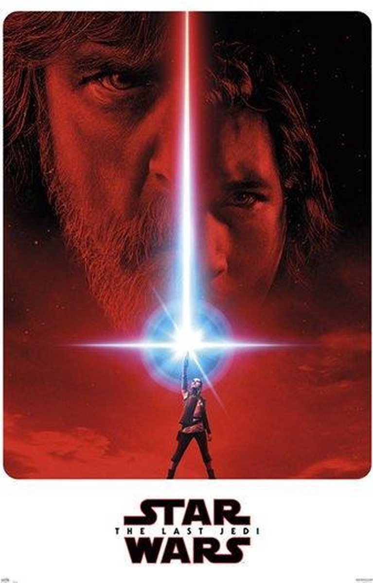 Star Wars The Load Jedi ep8 BLUE SABER-Poster Poster-Size 61x91,5 cm 
