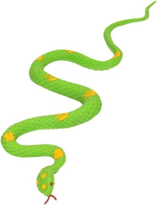Rubberen speelgoed slang groen 55 cm | bol.com