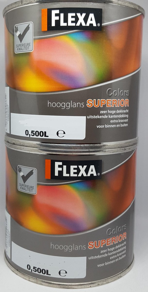 Flexa Superior - Hoogglans - Wit - 500ml - 2 Stuks