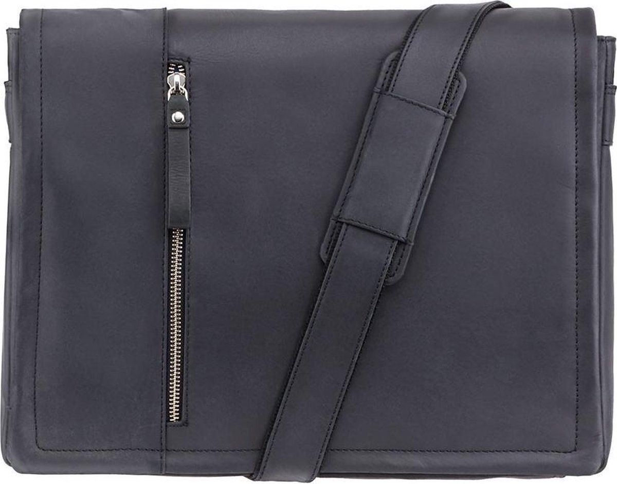Visconti Hunter leather Foster L Messenger bag - 16072bk