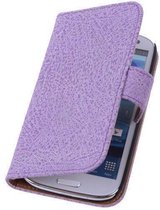 Antiek Purple Samsung Galaxy S5 Echt Leer Wallet Case Hoesje