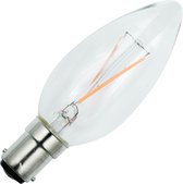 Kaarslamp LED filament 2W (vervangt 15W) bajonetfitting Ba15d