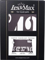 Lex & Max 51-42 - Losse hoes voor hondenkussen - Rechthoek - Antraciet - 100x70cm