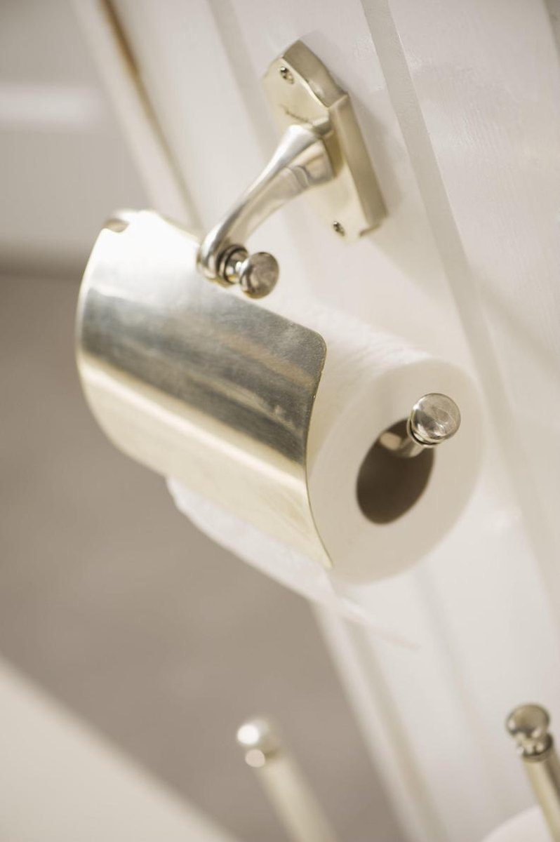 Haceka Vintage toiletrolhouder met klep zilver | bol.com