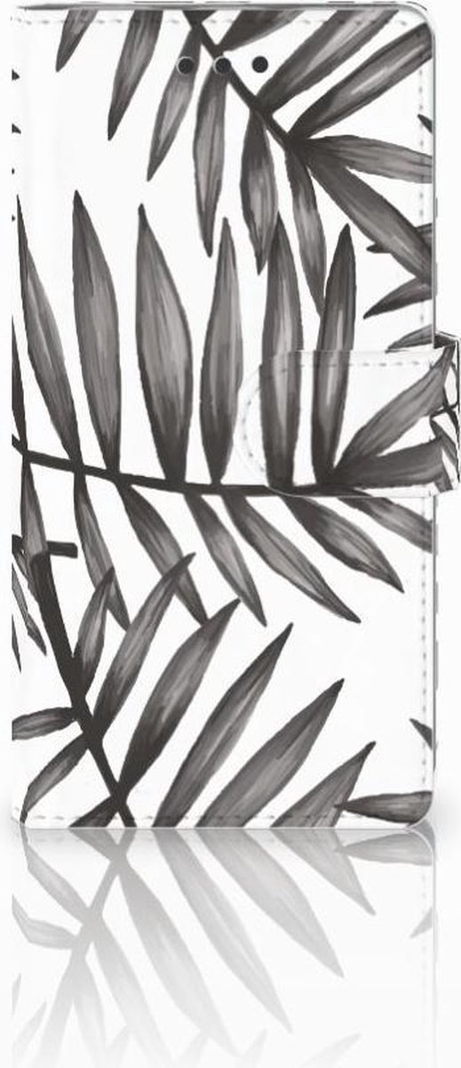 Huawei Ascend P8 Lite Hoesje Leaves Grey
