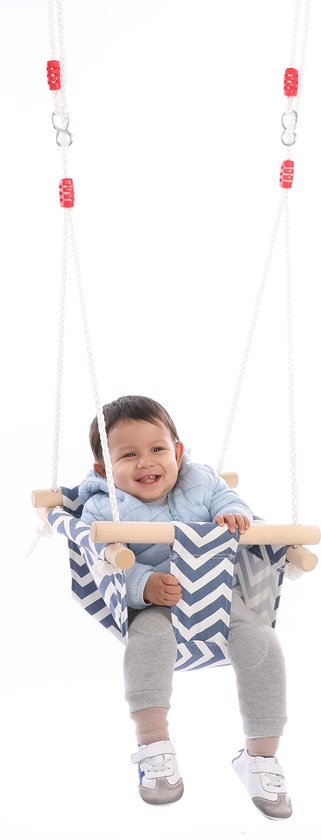 Doeken baby schommel kinderschommel - doeken babyschommel - schommel van hout en doek - kinder schommel - peuter schommel - IMPAQT