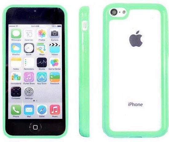 Regeneratief rekenkundig Verouderd Apple iPhone 5C Hoesje Bumper case met achterkant Mint Groen / Green |  bol.com
