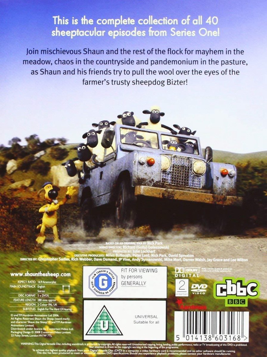 Shaun The Sheep Complete Series 1 Dvd Dvds 