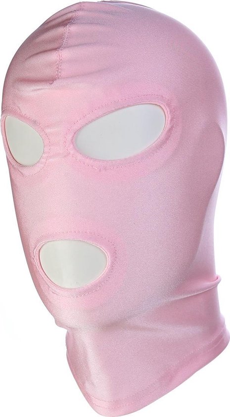 Banoch - Mask/3 hole Pink - Spandex Masker - BDSM - Roze | bol.com