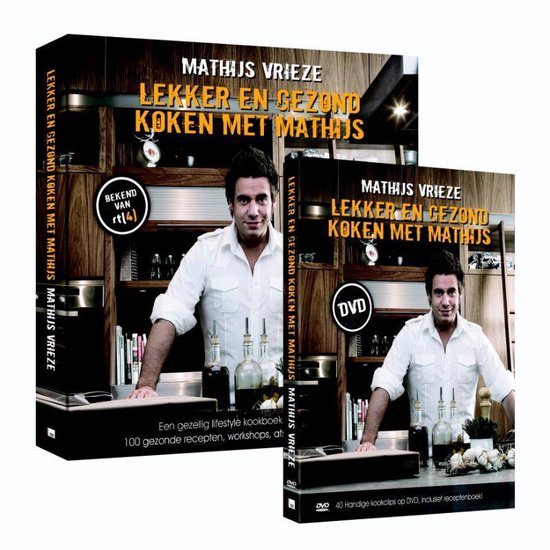 Cover van het boek 'Lekker en gezond koken met Mathijs Comb-Pack / kookboek + KookDVD en receptenboek' van Mathijs Vrieze