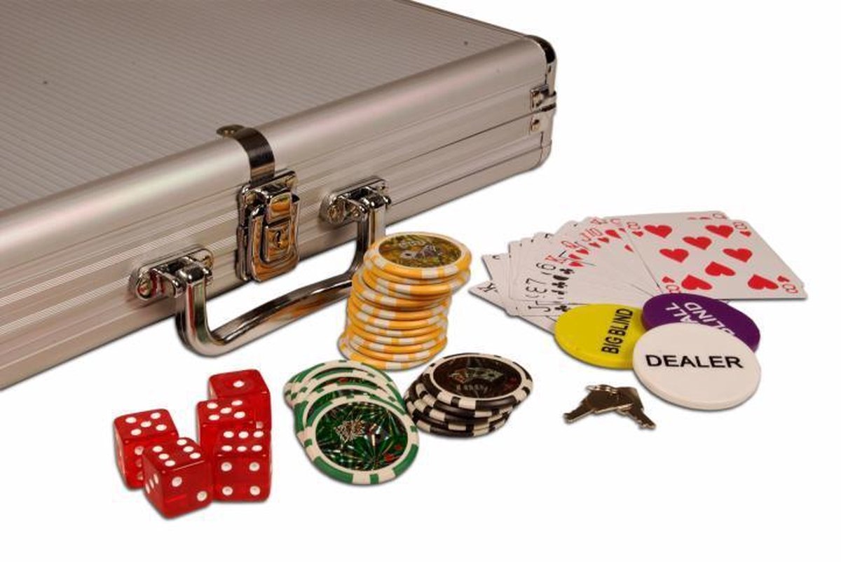 consensus prijs Bijproduct Luxe Professionele Casino Pokerkoffer Pokerset XXL 1000 Chips | bol.com