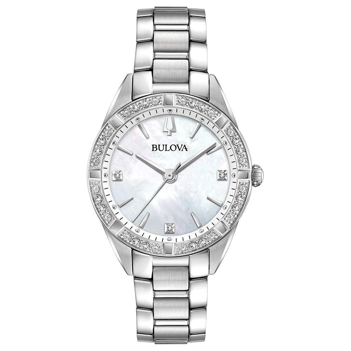 Bulova Diamonds 96R228 Horloge - Staal - Zilverkleurig - Ø 33 mm