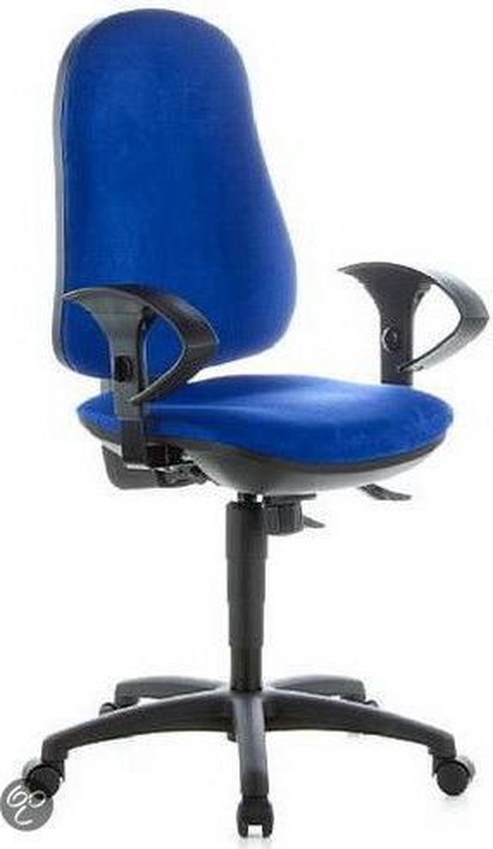 Bureaustoel - Verstelbare Armleuning - Stof - Blauw - Ergonomisch