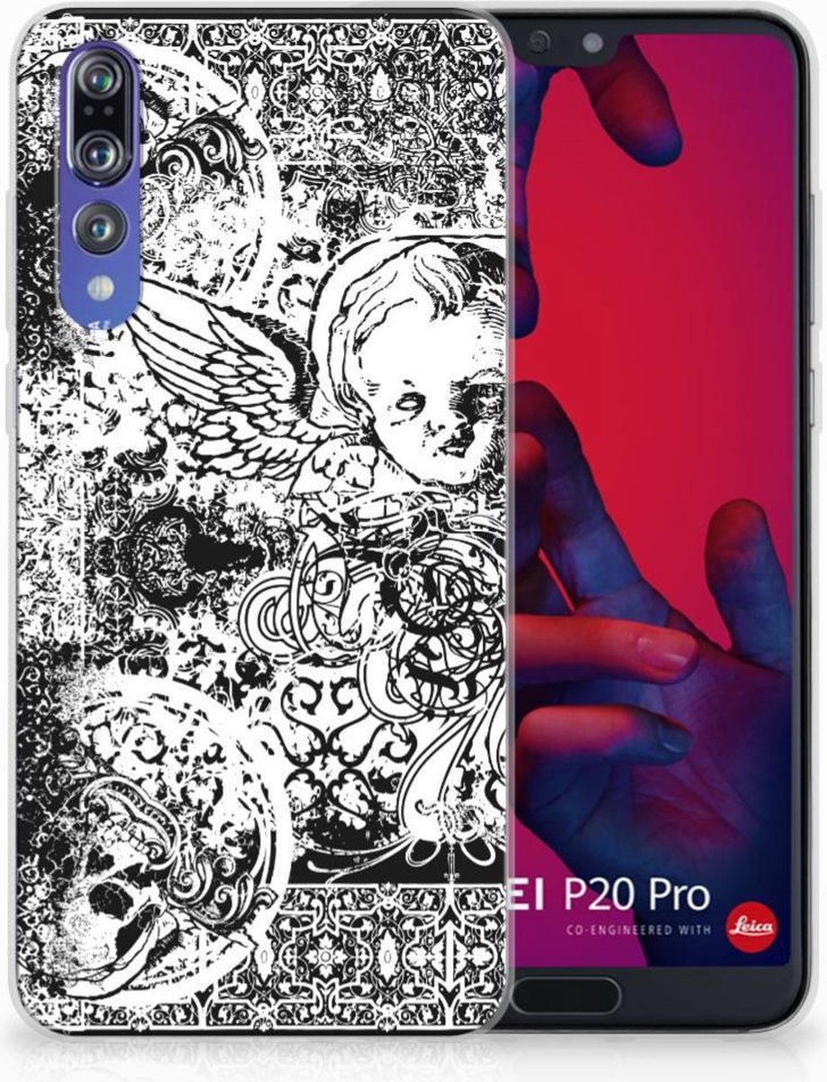 Silicone Back Case Huawei P20 Pro Skulls Angel