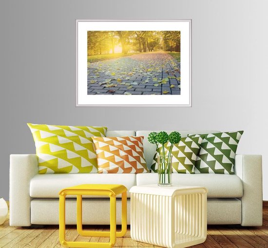 Homedecoration Almelo - Cadre photo - Format photo - 41 x 87 cm - Brillant argent