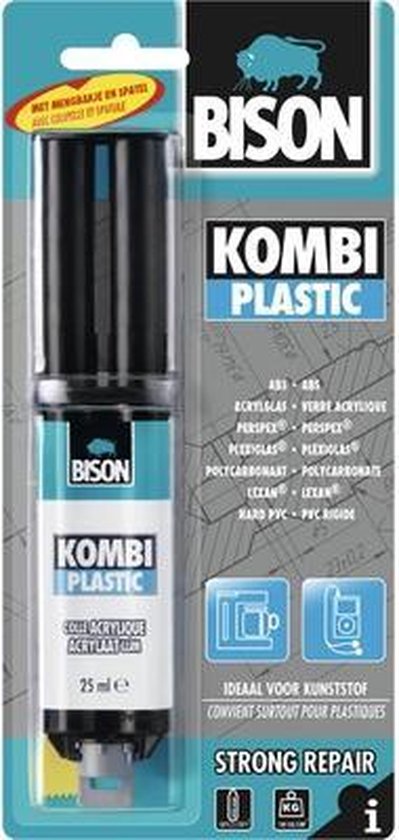 Bison Kombi Plastic - 2-componentenlijm voor kunststof - 25 ml