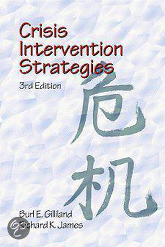 Crisis Intervention Strategies 9780534345686 Richard James Boeken