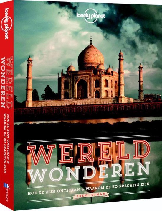 Boek 'Wereldwonderen' van Lonely Planet, met de Taj Mahal op de cover.
