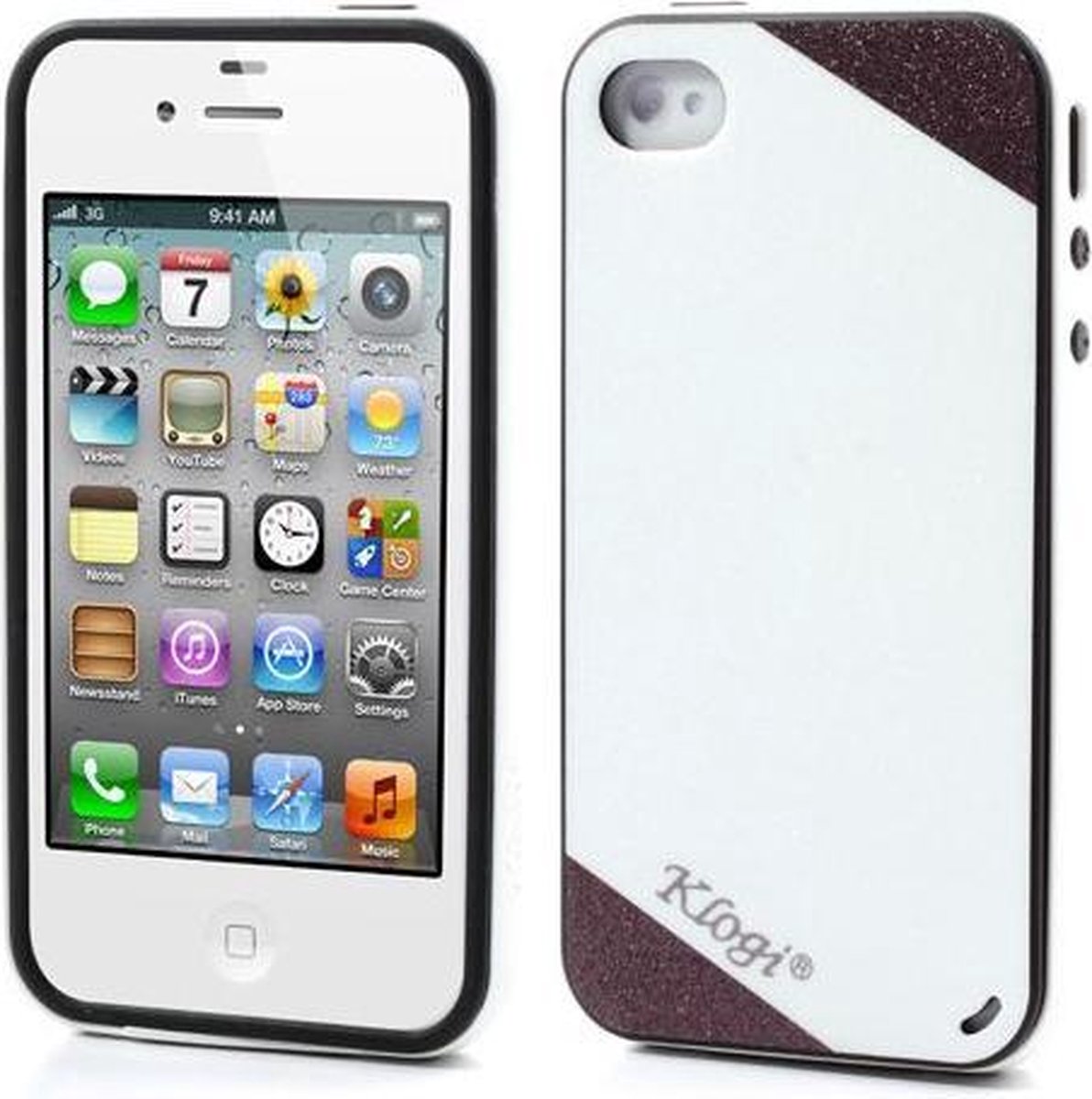 Klogi Shimmering TPU Gel Cover Case iphone 4/4S wit