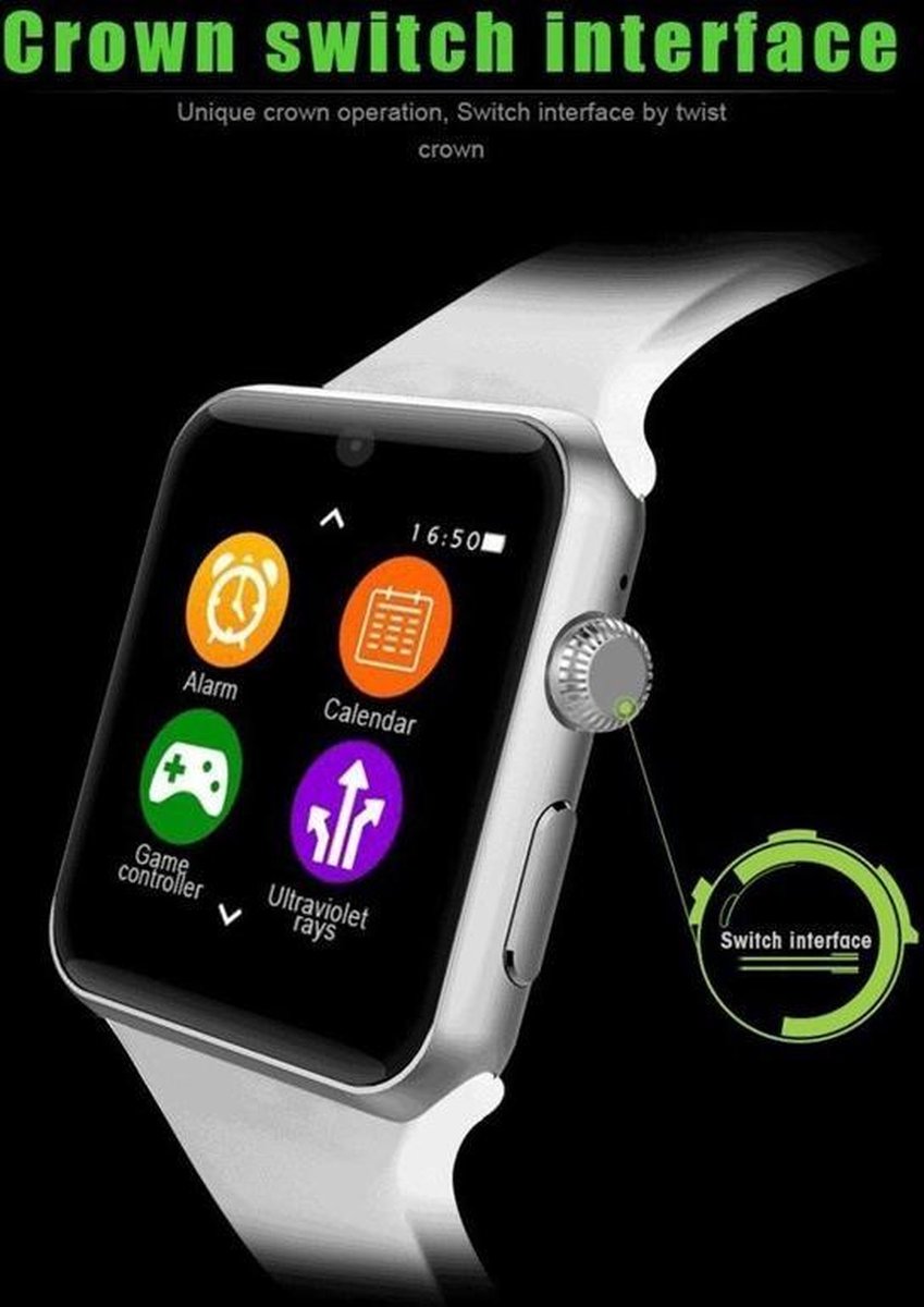 Metis A1 smartwatch White / Belfunctie / Pedometer/ caloriemeter / Voor  Android | bol.com