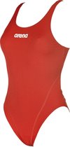 Arena Solid Swim Tech High One Piece Dames Sportbadpak - Red/White - Maat 30