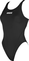 Arena Solid Swim Tech High One Piece Dames Sportbadpak - Black/White - Maat 30