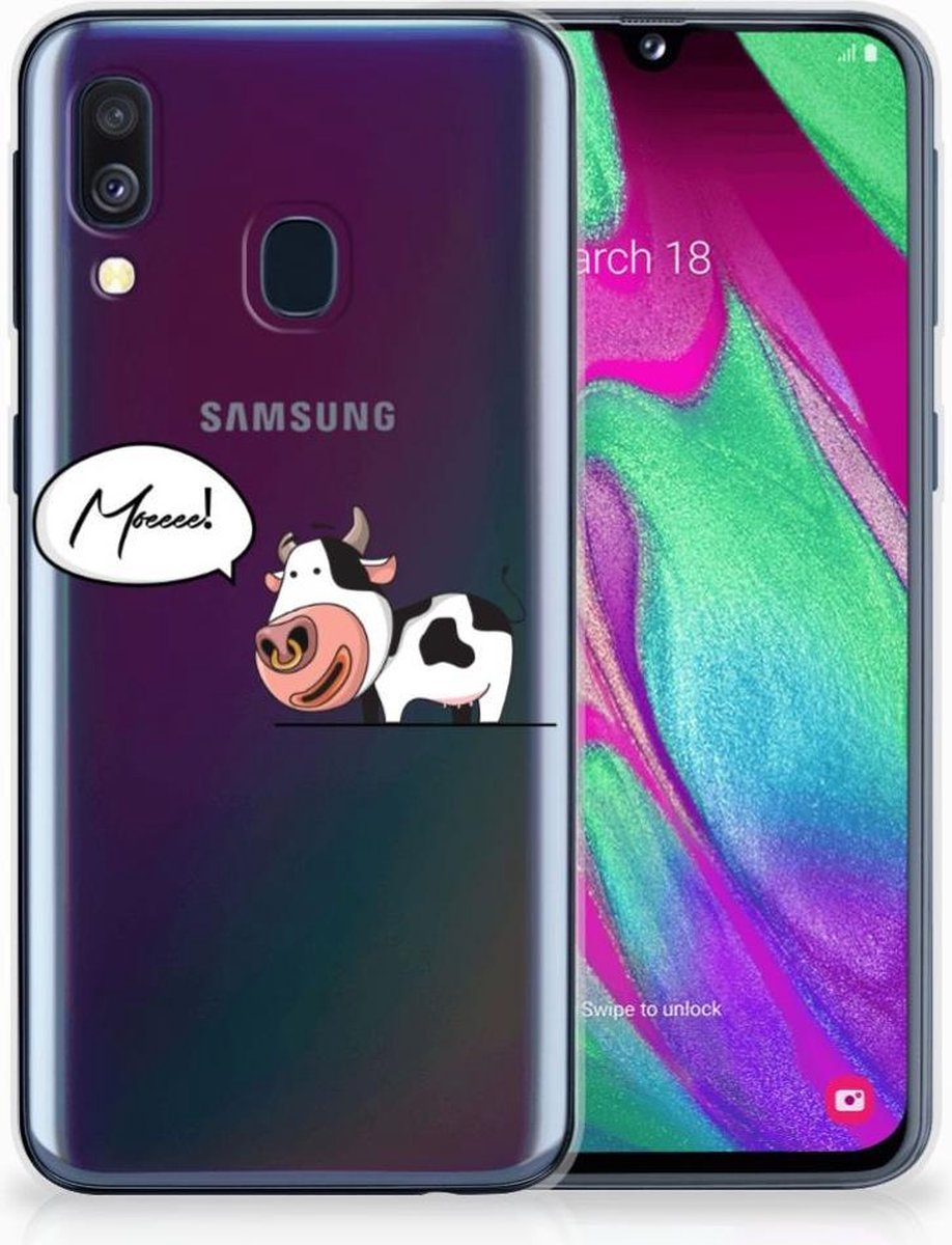 Samsung Galaxy A40 Telefoonhoesje met Naam Cheeky Cow
