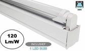 Complete LED TL Montagebalk 120cm, 18W, 2160LM (High Lumen), 5000K Puur Wit, IP20, Incl. 1x led buis