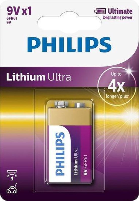 Philips 9V Lithium Ultra Batterij - 1 stuk | bol.com
