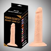 Power Escorts - Rocket John - Realistische Dildo - 7.5 Inch / 19 cm - BR106 - beige