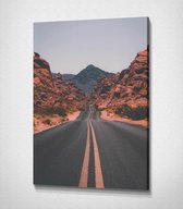 Valley of Fire State Park, United States Canvas - 80 x 120 cm - Landschap - Schilderij - Canvas - Slaapkamer - Wanddecoratie  - Slaapkamer - Foto op canvas
