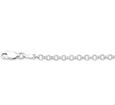 Zilver Gerhodineerde Collier jasseron 3 1316943 80 cm