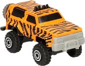 Jeep safari speelgoedauto tijger print 7 cm