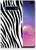 Geschikt voor Samsung Galaxy S10 Plus TPU Hoesje Design Zebra