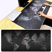 Uitgebreid Groot Antislip Wereldkaartpatroon Zachte Rubber Gladde doek Oppervlakte Spel Muismat Toetsenbord Mat, Afmetingen: 60 x 30cm
