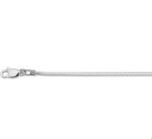 Zilver Gerhodineerde Collier slang achtzijdig 1 1302477 42 cm