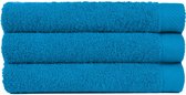 Handdoek 50x100 cm Uni Pure Royal Turquoise - 4 stuks