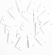 Set van 100 Labels Karton Wit | Labels 2 x 3.3 cm met Gaatje