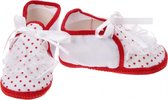 Junior Joy Babyschoenen Newborn Meisjes Wit/rood Met Stippen