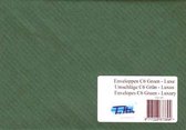 100 Enveloppen - C6 11,4 x 16,2 cm – Donker Groen met Golf Relief