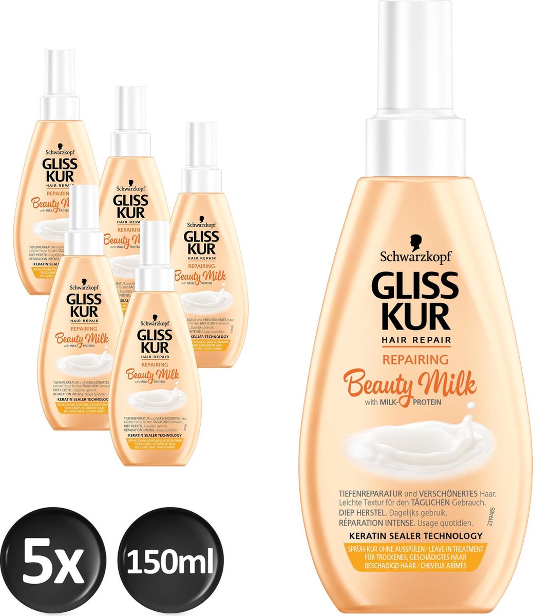 Schwarzkopf Gliss Kur Repairing Beauty Cheveux Milk Shampooing sans rinçage  150 ml - 5... | bol.com