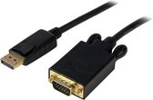 StarTech 4,5 m lange DisplayPort-naar-VGA-adapterconverterkabel – DP naar VGA 1920x1200 - zwart