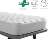 Tural - Reversibel huismijtwerend oplegmatras - Gewatteerde matrasbeschermer. Maat 160x190/200 cm - Ledikantmatras/Topper