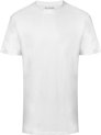 Slater 2500 - BASIC 2-pack T-shirt ronde hals korte mouw wit M 100% katoen