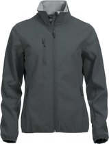 Clique Basic Softshell Jas Dames Antraciet maat XS