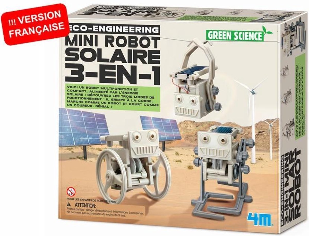 4m Kidzlabs Green Science Mini robot 3 In 1 24 Cm 24 delig