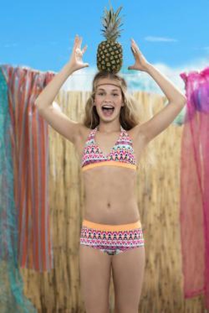 Halter bikini Boobs en Bloomers enja-Oranje- maat m/176